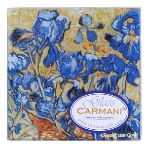 Van Gogh üvegtál 13×13 cm, Csillagos éj vagy Íriszek mintával
