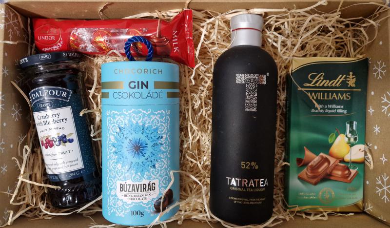Karácsonyi Tatra teás ajándékbox gines csokoládéval