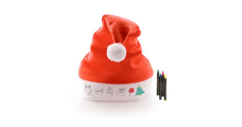 Kiszínezhető mikulás sapka zsírkrétával