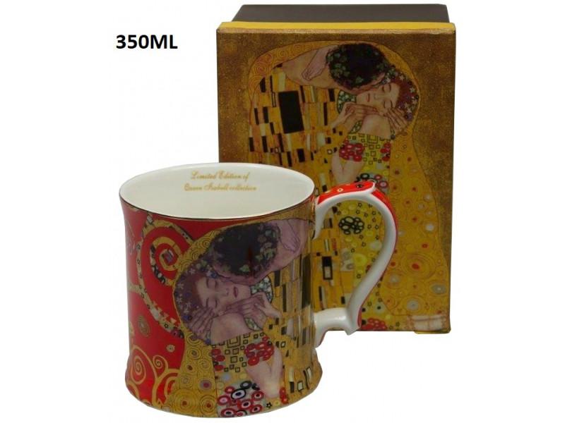 Klimt piros vagy ekrü bögre 350 ml, díszdobozban