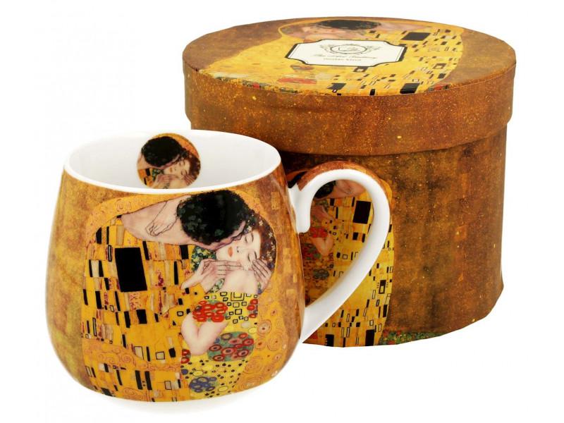 Klimt porcelán bögre 450 ml, díszdobozban, Életfa vagy A csók