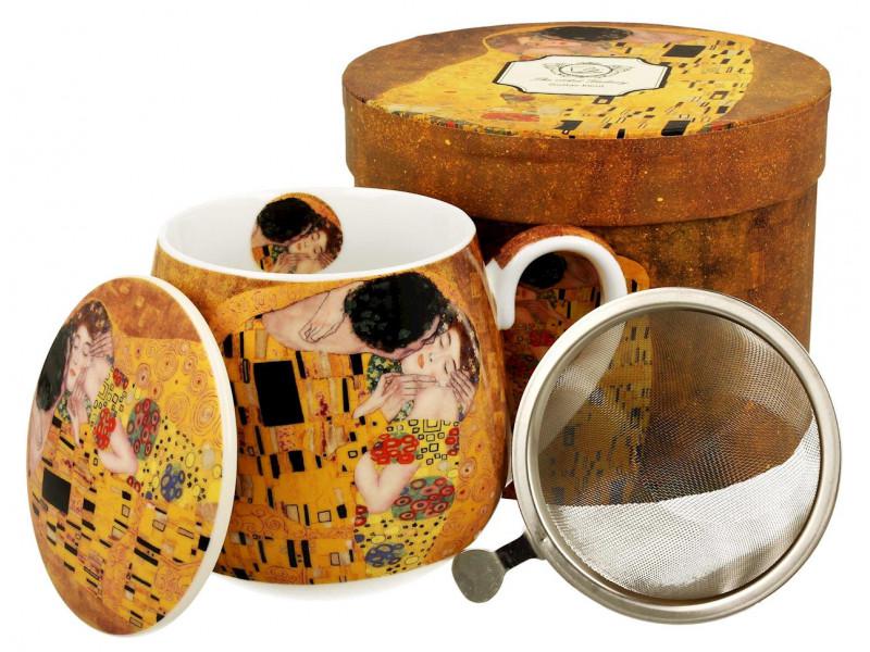 Klimt porcelán bögre szűrővel, 430 ml, díszdobozban