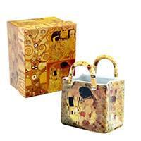 Klimt porcelán kosárka 2 féle mintával