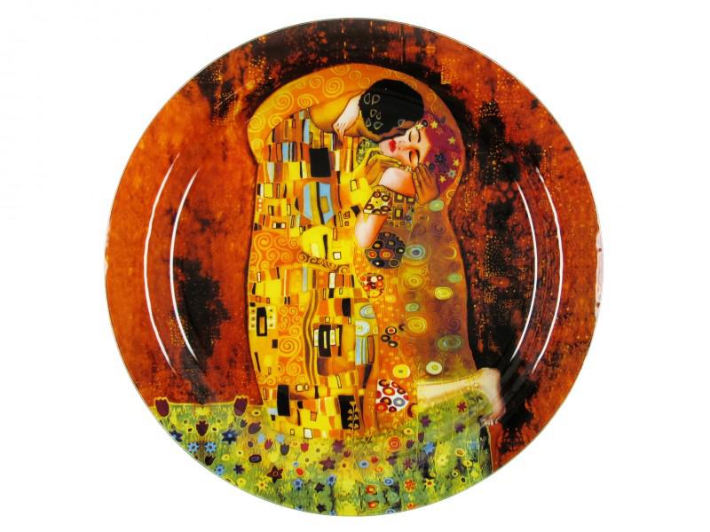 Klimt süteményes üvegtál 38 cm-es