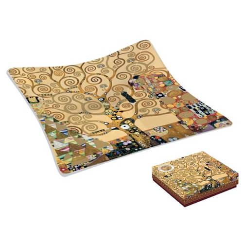 Klimt üvegtál - Életfa/The Kiss/Beteljesülés