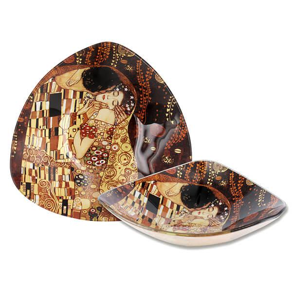 Klimt üvegtál háromszög formával