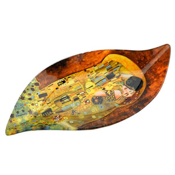 Klimt vagy Renoir hullámos üveg kínáló tál
