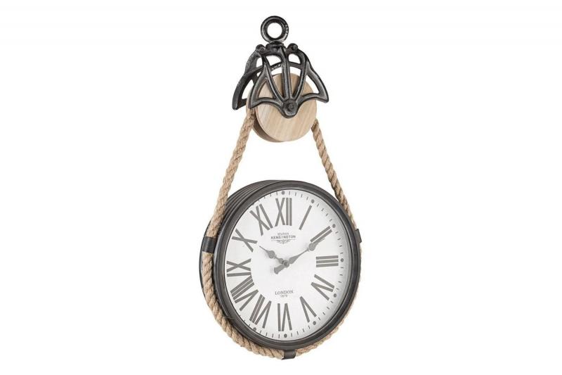 Kötélcsigás falióra, fém