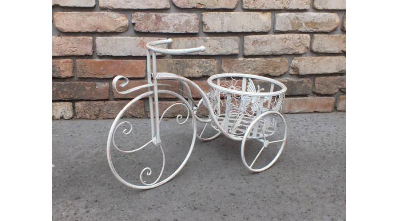 Kovácsoltvas virágtartó bicikli 54 cm