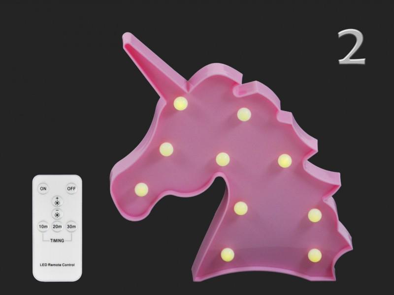 LEDes fali világító unicornis 25 cm