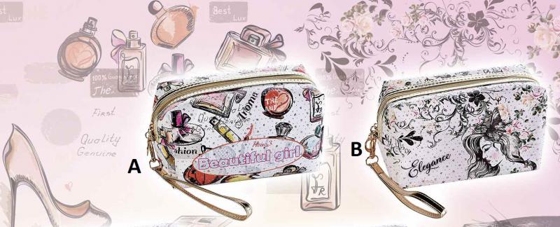 Műbőr tok "make up" mintával