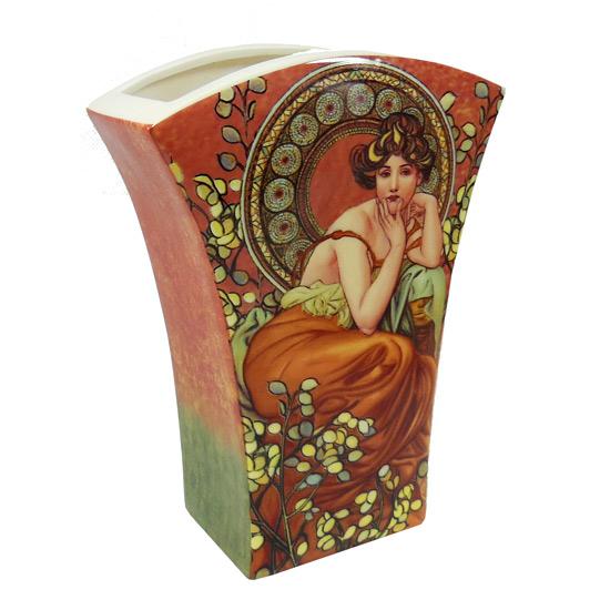 Mucha íves váza fehér vagy barna színben