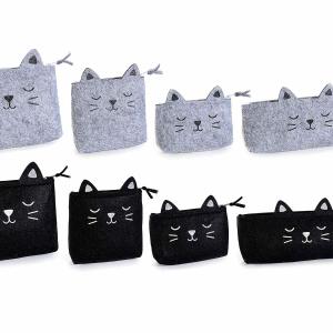 4 db-os szövet tároló, macska, cica design