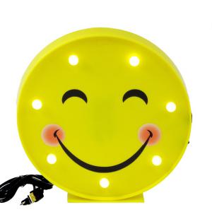 7 LEDes fali világító Smiley USB kábellel