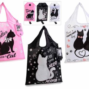 Cicás poliészter bevásárlótáska