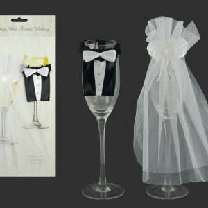 Esküvői pohár dekoráció