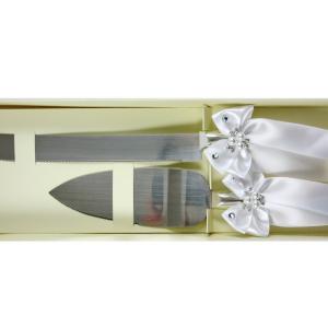 Esküvői tortavágó készlet 2 db-os, 2 féle