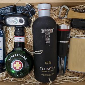 Karácsonyi ajándékbox Férfiaknak Tatra Teával és Unicummal