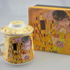 Klimt porcelán bögre szűrővel, 380 ml, díszdobozban