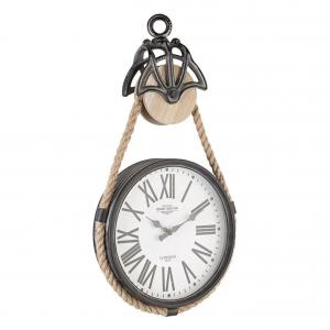 Kötélcsigás falióra, fém