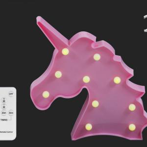LEDes fali világító unicornis 25 cm