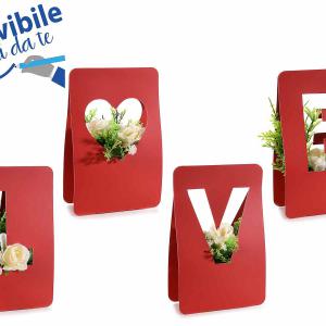 LOVE vízlepergetős virágkosár 4 db-os