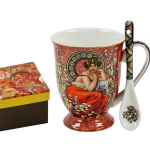 Mucha bögre + kiskanál 2,8 dl díszdobozban