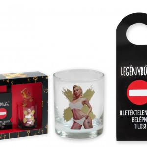 Vetkőzős ( női ) whiskey pohár