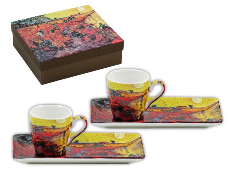 Van Gogh kávés készlet  díszdobozban, A vörös szőlőskertek