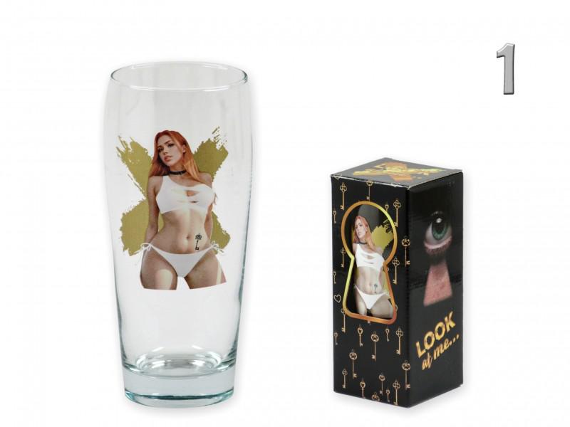 Vetkőzős ( női ) sörös pohár