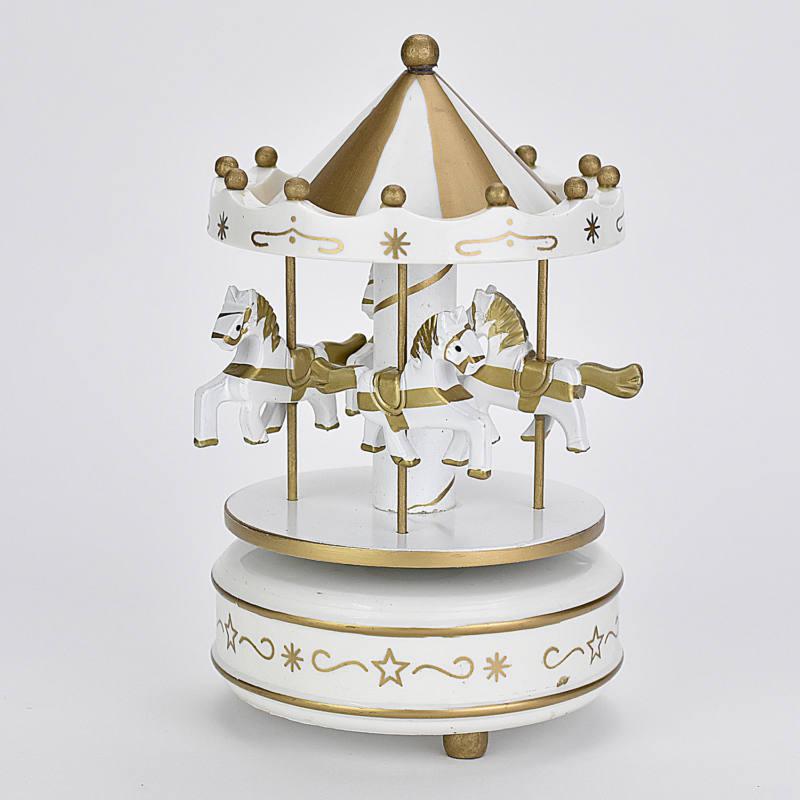 Zenélő lovas körhinta 3 féle színben