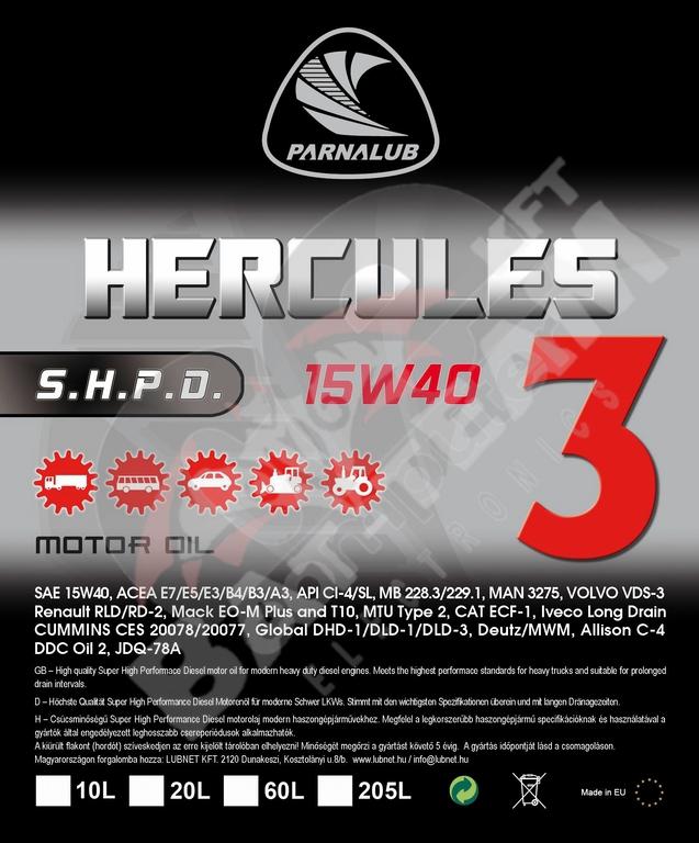 PARNALUB HERCULES 3 S.H.P.D 15W40 10L