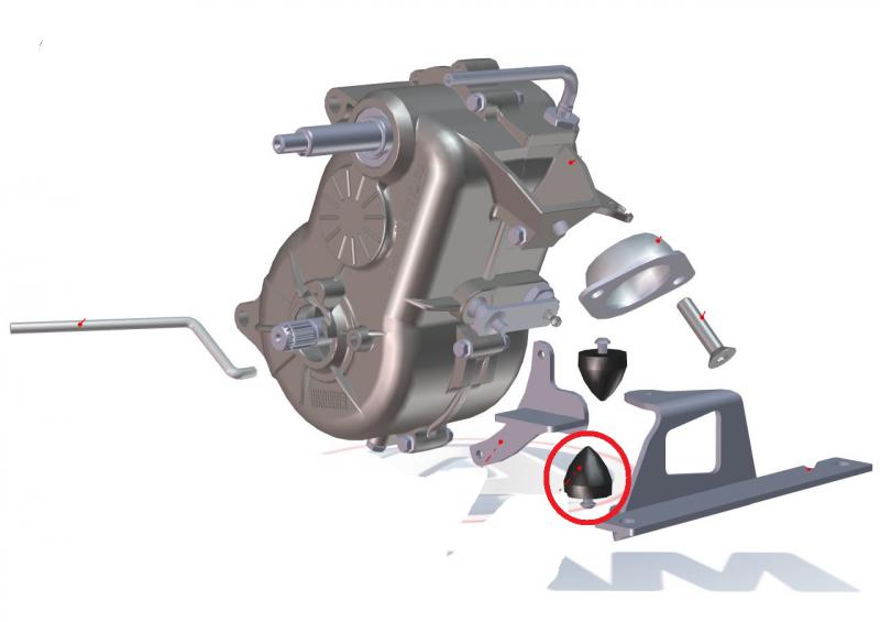 Aixam 2010 - 2020 váltó gumibak rögzító M6