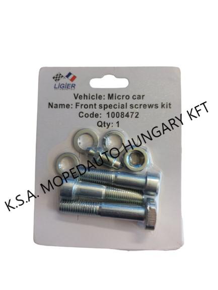 Első féknyereg csavarkészlet Microcar, Ligier, Dué