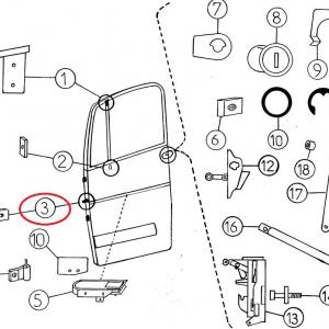 Ajtó zsanér AIXAM MEGA