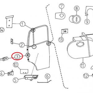 Ajtó zsanér AIXAM MEGA