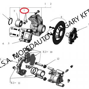 Első féknyereg csavarkészlet Microcar, Ligier, Dué