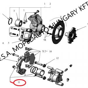 Első féknyereg csúszka készlet Microcar, Ligier, Dué