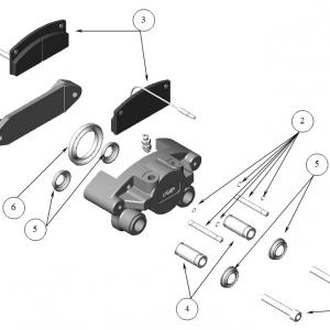 Első féknyereg tűske Ligier / Microcar / Aixam / Chatent / Grecav / Bellier /JDM