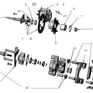 Hátsó féknyereg csúszkák Ligier / Microcar