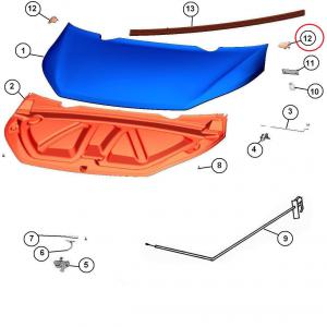 Jobb motorháztetó zsanér Aixam 2013-tól