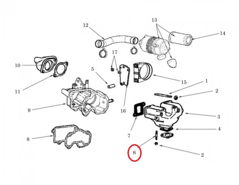 Kipufogó csonk csavar Ligier / Microcar