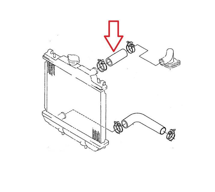 Kubota hűtő cső felső