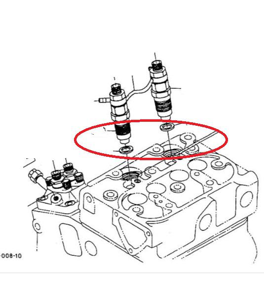 Kubota porlasztó alátét