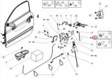 Ajtó zár rúd Bal oldali Microcar