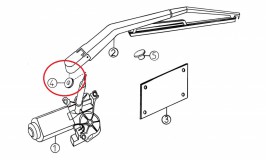 Hátsó ablaktörlő motor - gumi Aixam