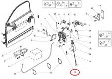 Központi zár rúd Jobb oldal Microcar