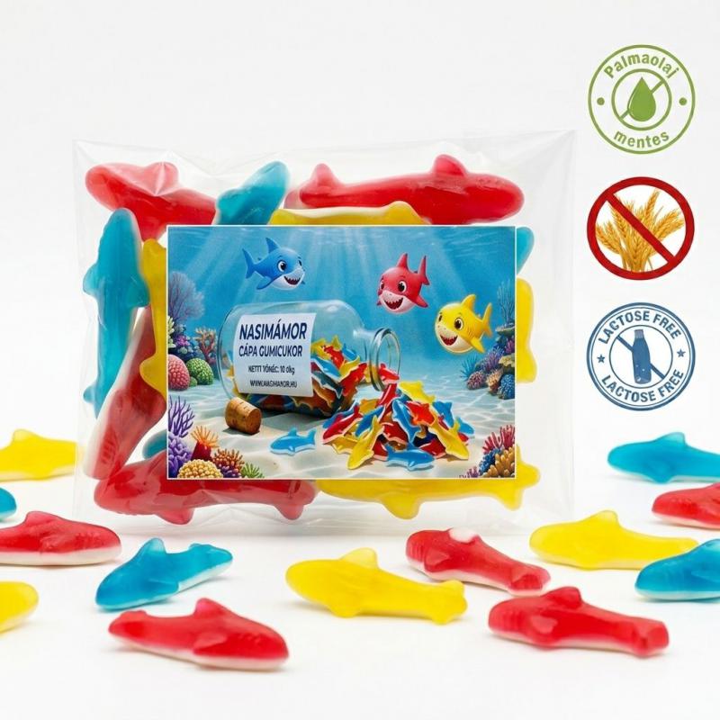 10 dkg Cápa gumicukor – retro, glutén- és laktózmentes finomság