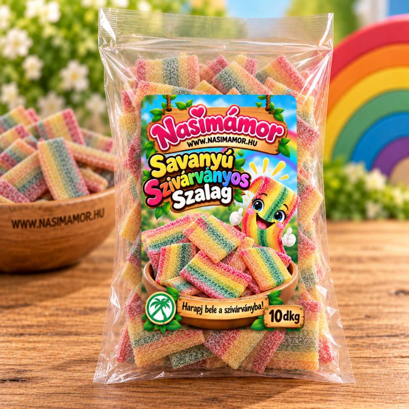 10 dkg Savanyú szivárványos szalag