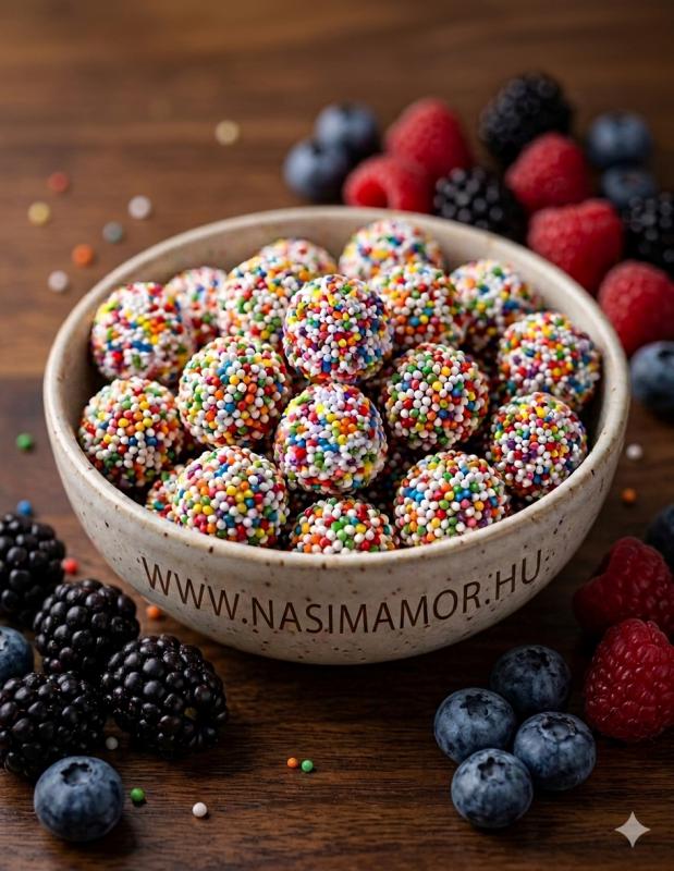 Cukrozott színes gumicukor golyók